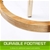 2x Oak Wood Bar Stool 72cm Fabric LEILA - GREY