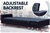 Sarantino 3 Seater Faux Leather Sofa Bed Couch with Ottoman - Black