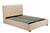 Linen Fabric Double Gas Lift Storage Bed Frame - Beige