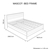 Queen Size Bed Farme in Oak with Particle Board Contraction and Metal Legs