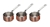 Scanpan Maitre D Copper Set of 3 Mini Sauce pots 6cmx4cm