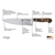 Tessin Kitchen Chef Knife Walnut Handle SS Blade MADE IN GERMANY