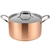 Lassani Tri-Ply Copper 24cm Casserole Stock Pot Lid Cookware Induction SS