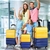 Wanderlite Luggage Sets 3 Piece Suitcase Set Lightweight Yellow and Purple