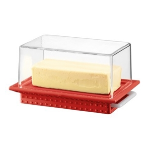 Bodum Bistro Butter Dish with Dome - Red