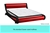 Queen Size Faux Leather Curved Bed Frame - Red