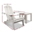 Gardeon Outdoor Adirondack Lounge Chair and Side Table - White