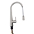 Brushed Nickel Pull Out Kitchen Mixer Tap Lead Free Watermark and WELS
