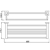 Square Matt Black 304 Stainless Steel Towel Holder with Rail Shelf 600mm