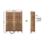4 Panel Room Divider Screen Privacy Foldable Timber Wood Timber Stand