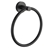 Round Black Hand Towel Ring Wall