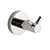 Round Chrome Stainless Steel Double Robe Hook Wall Mounted