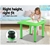 Keezi Kids Table and Chair Set Children Study Furniture Plastic Green 5PC