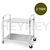 SOGA 2 Tier S/S Kitchen Dining Food Cart Trolley Utility - 75x40x83.5cm Sml
