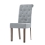 Artiss 2x Dining Chairs French Fabric Padded Chair Cafe High Back Wood Grey