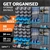 Giantz 88 Parts Wall-Mounted Storage Bin Rack Tool Shelving Organiser Box