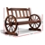Gardeon Wagon Wheel Bench - Brown