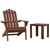 Gardeon Outdoor Folding Camping Chairs Table Wooden Adirondack Lounge Brown