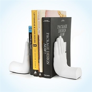 Hand Book Ends - White
