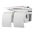 Chrome Double Toilet Paper Holder Stainless Steel Wall Mounted