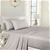 Royal Comfort Blended Bamboo Sheet Set with Stripes - Queen - Silver Grey