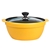 SOGA 3.5L Ceramic Casserole Stew Cooking Pot with Glass Lid Yellow