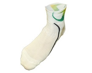Santini Men's Coolmax Sock Green Edge /L