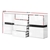 Artiss Buffet Sideboard Cabinet High Gloss RGB LED Storage Doors Drawer