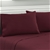 Giselle Bedding Double Burgundy 4pcs Bed Sheet Set Pillowcase Flat Sheet