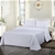 Royal Comfort Blended Bamboo Sheet Set with Stripes - Queen - White