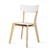 Artiss Dining Chairs Kitchen Chair Rubber Cafe Retro White Wooden Seat x2