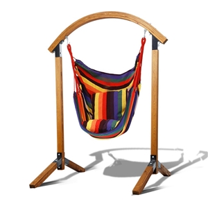 Gardeon Outdoor Swing Chair Timber Hammo