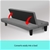 Sarantino 2 Seater Modular Linen Fabric Sofa Bed Couch - Dark Grey