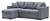 Eva 2.5 Seater Sofa Bed with Storage Chaise - Aqua