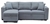 Eva 2.5 Seater Sofa Bed with Storage Chaise - Aqua