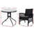 Gardeon Outdoor Furniture Dining Chairs Rattan Black 3PCS