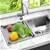 Cefito Stainless Steel Double Sink and Colander