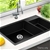Cefito 860 x 500mm Granite Double Sink - Black