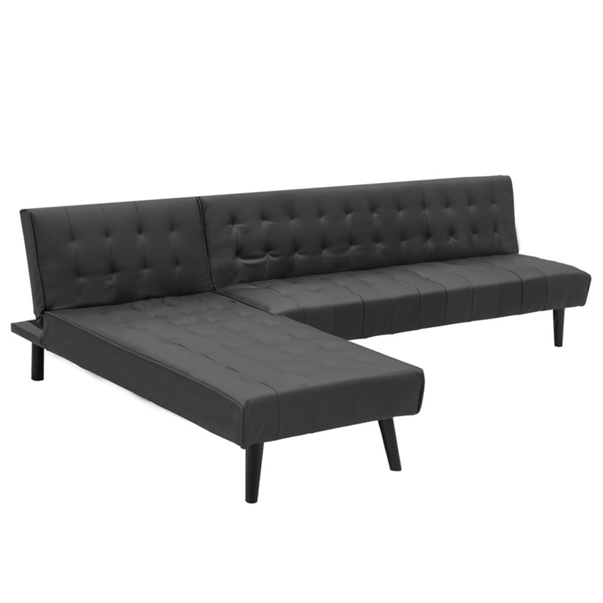 Sarantino Corner Sofa Bed Pu, Leather Corner Lounge Sofa Bed