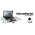 Rotating Mobile Laptop Adjustable Desk with USB Cooler White