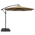 Instahut 3M Umbrella w/50x50cm Base Cantilever Sun Stand UV Garden Beige