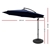Instahut 3M Umbrella w/48x48cm Base Cantilever Sun Beach Garden Patio Navy