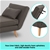 Sarantino Adjustable Chair Single Sofa Bed Faux Linen - Brown