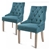 2X French Provincial Oak Leg Chair AMOUR - DARK BLUE
