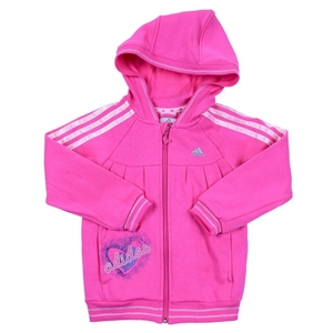Adidas Girl's Hooded Tracksuit Jacket