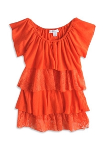 Pumpkin Patch Girls Tiered Lace Top