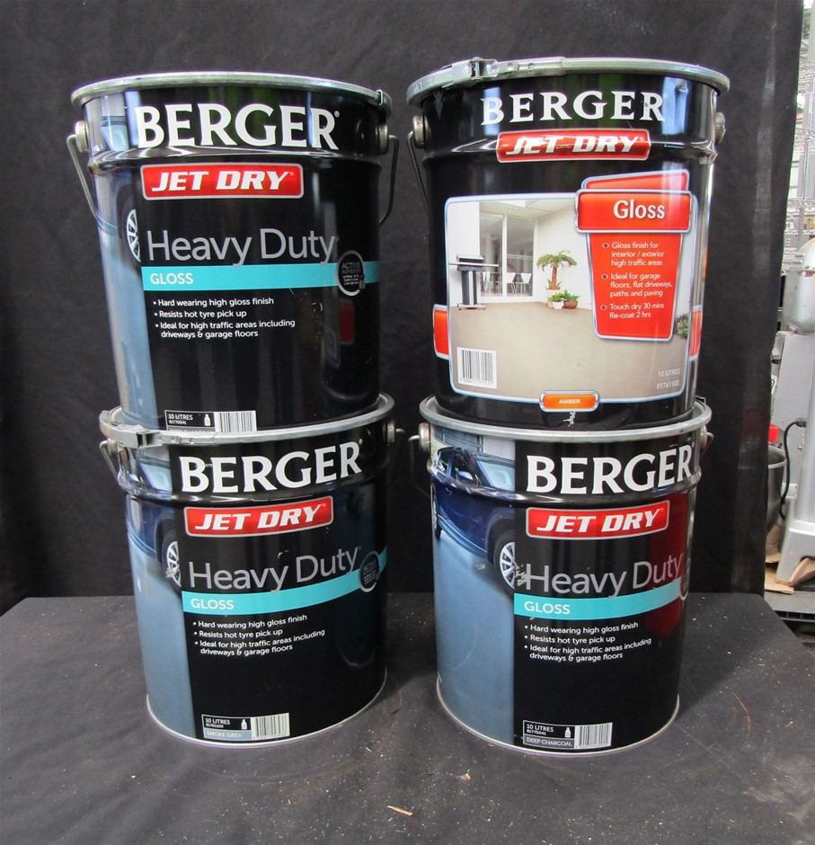 Qty 4 x Berger 10L Paint Auction (0056-3016969) | Grays Australia