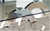 Dining Table in Crescent Glossy Stainless Steel Base with 12mm Glass Top
