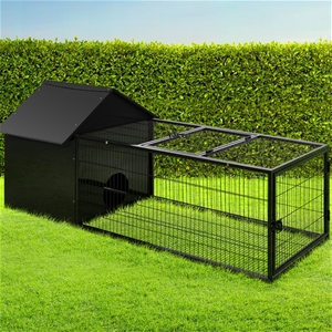 i.Pet Rabbit Cage Hutch IndoorOutdoor Ha