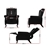 Artiss Recliner Chair Luxury Lounge Armchair Single Sofa Leather Black